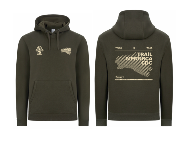 Sudadera Caqui Trail Menorca Cami de Cavalls ConectaBalear