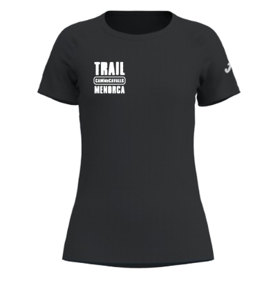 Camiseta Técnica negra JOMA Mujer Trail Menorca Camí de Cavalls