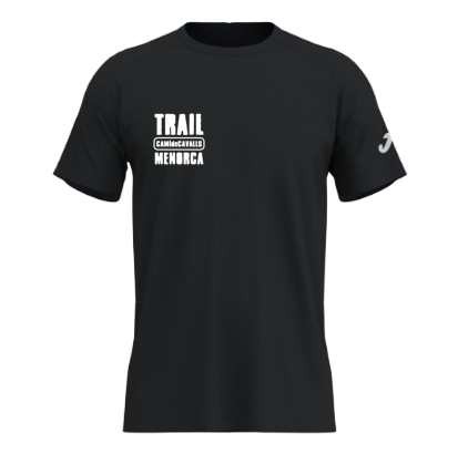 Camiseta Técnica negra JOMA Hombre Trail Menorca Camí de Cavalls